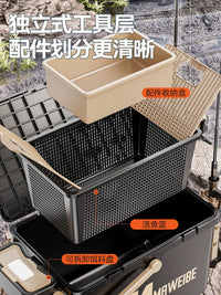 Portable Fishing Bucket with Oxygen Pump and Rod Holder, Lightweight Stream Fishing Box for Outdoor Angling