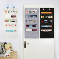 Oxford Cloth Wall/Door Hanging File Organizer with Multi-Pocket Storage for Books, Magazines, and Documents