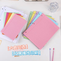 3-Hole Loose Leaf Notebook with Lined Refills, American Style, for Office and School