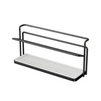 Countertop Glass Drying Rack with Storage, Double-Layer Iron Art Wine Glass Holder for Kitchen Bar