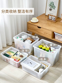 Yangyangyu Stackable Plastic Storage Bins with Lids for Clothes, Books, and Household Items