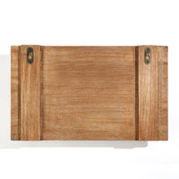Wall-Mounted Solid Wood Shelf with Hooks for Entryway and Living Room Key Storage