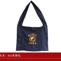 Navy Blue Canvas Crescent Bag for Buddhist Practice