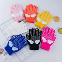 Kids & Adults Figure Skating Gloves with Anti-Slip Palm, Rhinestone Embellishments, Thickened Warmth, and Waterproof Design