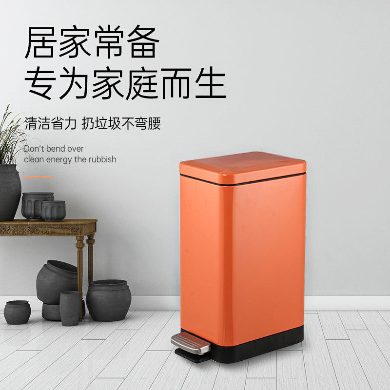 Slim Stainless Steel Pedal Bin with Lid for Kitchen & Bathroom
