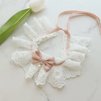 Pet Bow Tie Collar with Bell, Lace Bib Scarf for Cats and Dogs