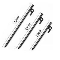 Heavy-Duty Steel Tent Stakes for Outdoor Camping and Beach Use, 20cm
