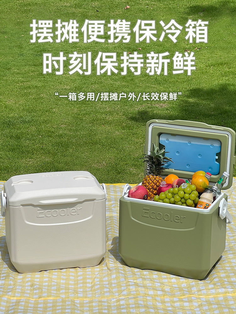 30L Green Portable Electric Cooler for Camping, Car, and Home Use