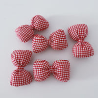 Children's DIY Hair Accessories Fabric Plaid Bowknot Material for Clothing Shoes Socks Embellishments