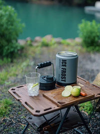 Chunshan Gray Frost Ice Bucket Outdoor Camping Insulated Ice Storage Container Stainless Steel Portable Handheld Insulated Pot