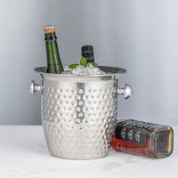 Stainless Steel Thickened Ice Bucket with Handles, Champagne Basin, Wine Chiller for Home and Bar