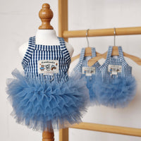 Striped Mesh Princess Dress for Small Dogs and Cats