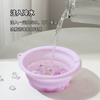 Foldable Silicone Ice Facial Basin for Cold Therapy and Beauty Treatments, Portable Outdoor Washbasin