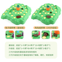 Rabbit and Tortoise Race Board Game for Kids, Interactive Family Desktop Game