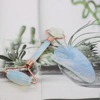 Opal Double-Headed Jade Roller & Gua Sha Set for Face Massage