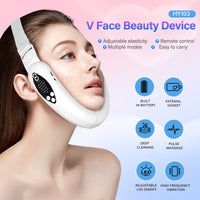 Microcurrent V-Face Massager with EMS, Heat, and Vibration for Facial Sculpting and Skin Rejuvenation
