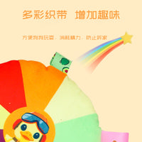 Pet Rainbow Fleece Sounding Flying Disc Interactive Dog Chew Toy for Training and Play