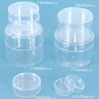Round PS Plastic Display Box for Jewelry and Figurines