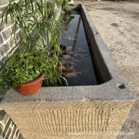 Outdoor Vintage Stone Trough Garden Water Feature Piglet Fish Pond Ornament