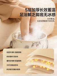 Foldable Portable Foot Spa Bucket for Travel and Home Use, Thickened Insulated Foot Bath Basin
