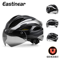 Magnetic Goggle Cycling Helmet with Taillight for Road and Mountain Bikes