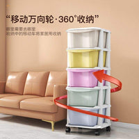 Multi-layer Plastic Drawer Storage Cabinet for Living Room, Narrow Gap Organizer for Snacks & Toys