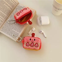 Cute Cartoon Coin Purse Earbud Case with Keychain for AirPods