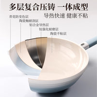 SOWE Titanium Ceramic Non-stick Wok Pan for All Cooktops