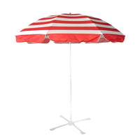 Striped Outdoor Patio Umbrella with UV Protection, Customizable Logo for Commercial and Event Use