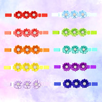 Pet Collar with Three Flower Bow and Rhinestones, Adjustable for Cats and Dogs