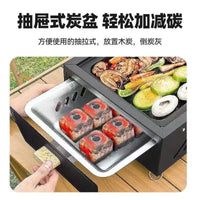 Portable Charcoal Grill Set for Outdoor Picnics and Home Use