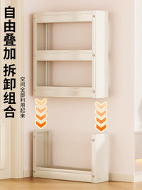 Slim Rolling Storage Cart with Wheels for Narrow Spaces, Multi-layer Organizer Rack for Kitchen Bathroom