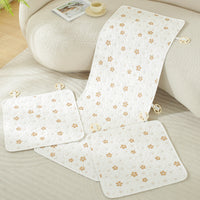 Cotton Car Seat Cushion Set Anti-Slip Embroidered Universal Fit