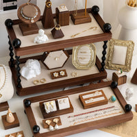 Vintage Tiered Jewelry Display Stand for Bracelets, Necklaces, and Rings