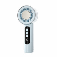 Portable Handheld Misting Fan with Digital Display, USB Rechargeable, Long-Lasting Battery, Turbo Airflow for Outdoor Use