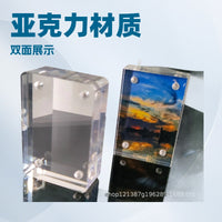 Acrylic Magnetic Photo Frame Clear Desktop Display for Wedding & Gifts