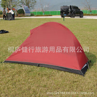 Ultralight Single Person Hiking Tent Silicone Coated Thickened Outdoor Camping Portable Folding Tent