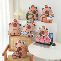 Capybara Plush Pillow Toy for Students and Girls, Soft Stuffed Animal Comfort Cushion