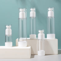 Travel Vacuum Dispenser Bottle Set for Lotions, Foundations, and Skincare