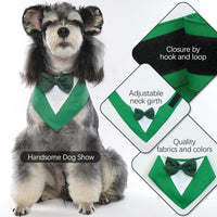 St. Patrick's Day Pet Bandana Scarf with Hook and Loop Closure