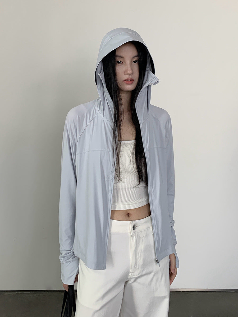 Nantao UPF 50+ Sun Protection Cape Hoodie for Women, Ice Silk Cooling UV Protection Jacket