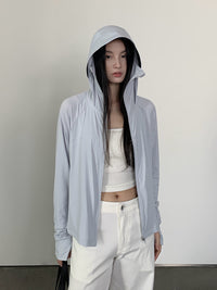 Nantao UPF 50+ Sun Protection Cape Hoodie for Women, Ice Silk Cooling UV Protection Jacket