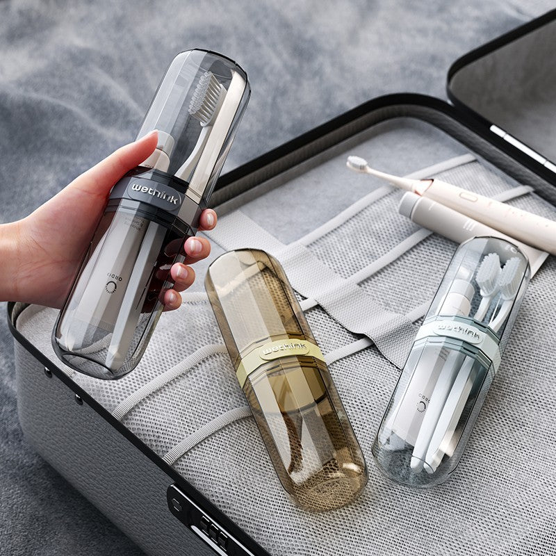 Portable Travel Toothbrush Toothpaste Holder and Mouthwash Cup Set