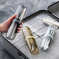 Portable Travel Toothbrush Toothpaste Holder and Mouthwash Cup Set