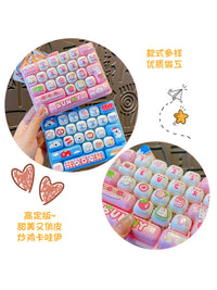 Cartoon Animal 26-Key Decompression Keyboard Keychain for Kids' Backpacks and Gifts