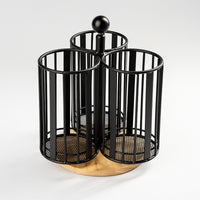 Multi-functional Kitchen Utensil Holder with Rotating Drainer for Knives, Chopsticks, and Cutlery