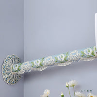 Decorative Pipe Cover for Air Conditioner and Heating Pipes, Fabric Lace Design, Dustproof