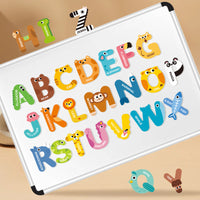 Magnetic Alphabet Number Animal Puzzle Refrigerator Stickers for Kids Early Education