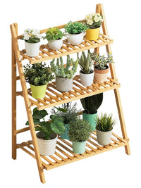 MUMAREN Multi-tier Foldable Plant Stand for Indoor/Outdoor Balcony Decor