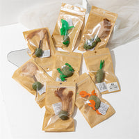 Catnip Chew Toy with Feather and Silvervine for Kittens and Adult Cats